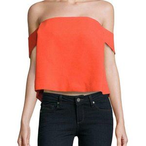 C/MEO COLLECTIVE Those Eyes Cropped Top sz 2